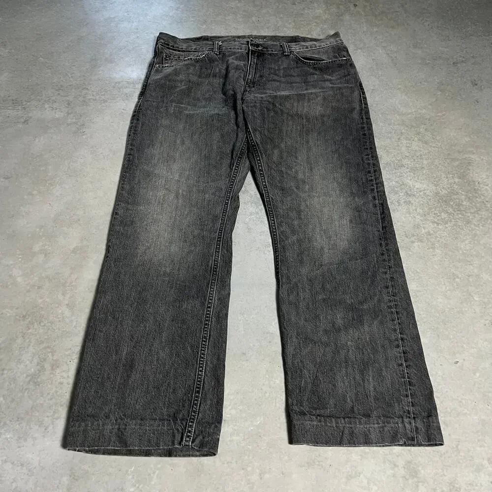 Banana Republic Relaxed Vintage Straight Mens Size 38x32 Jeans Loose Grey Denim